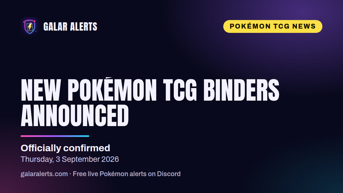 New Pokémon TCG binders announced