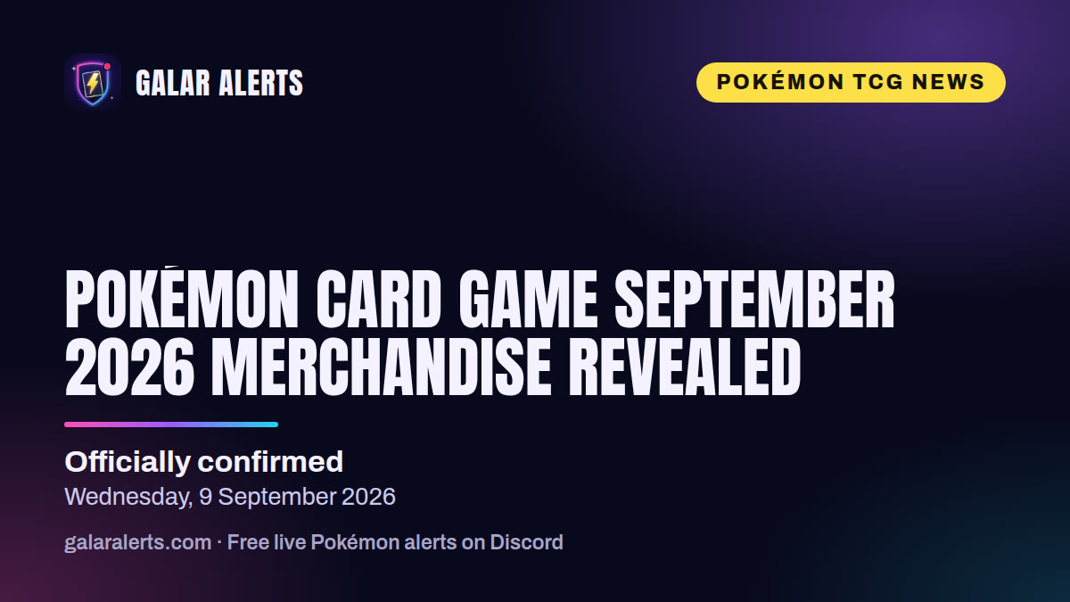 Pokémon Card Game September 2026 Merchandise revealed