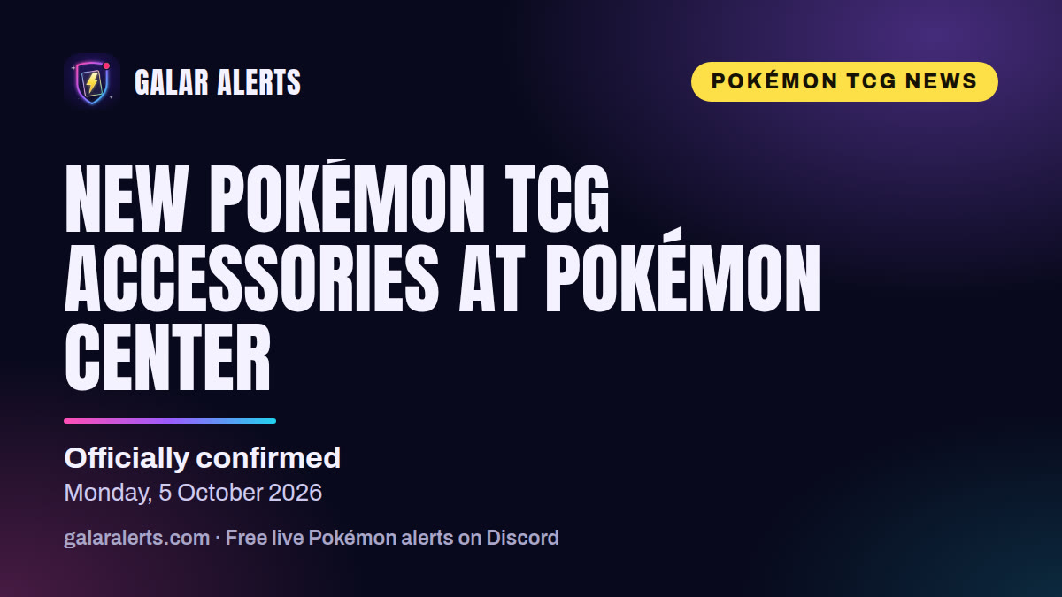 New Pokémon TCG accessories at Pokémon Center
