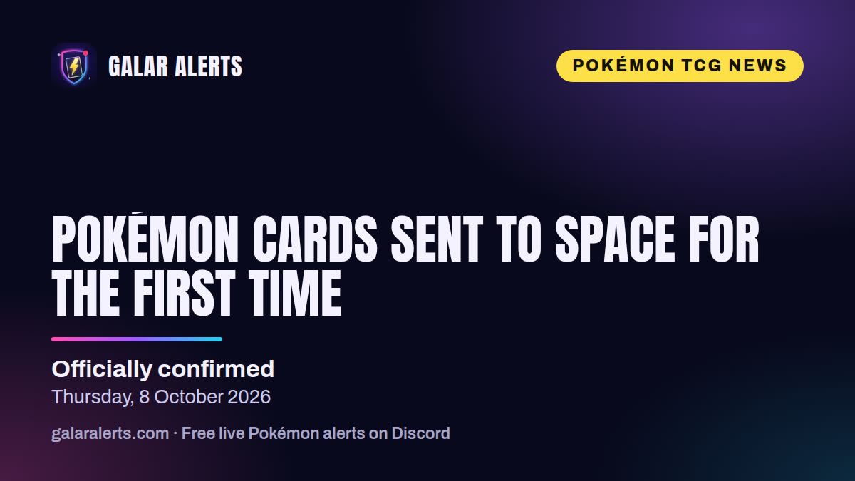 Pokémon Cards Sent to Space for the First Time