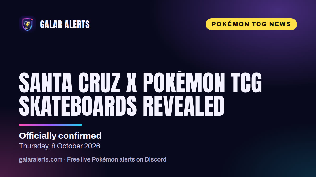Santa Cruz x Pokémon TCG skateboards revealed