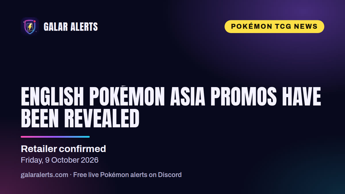 English Pokémon Asia promos have been revealed
