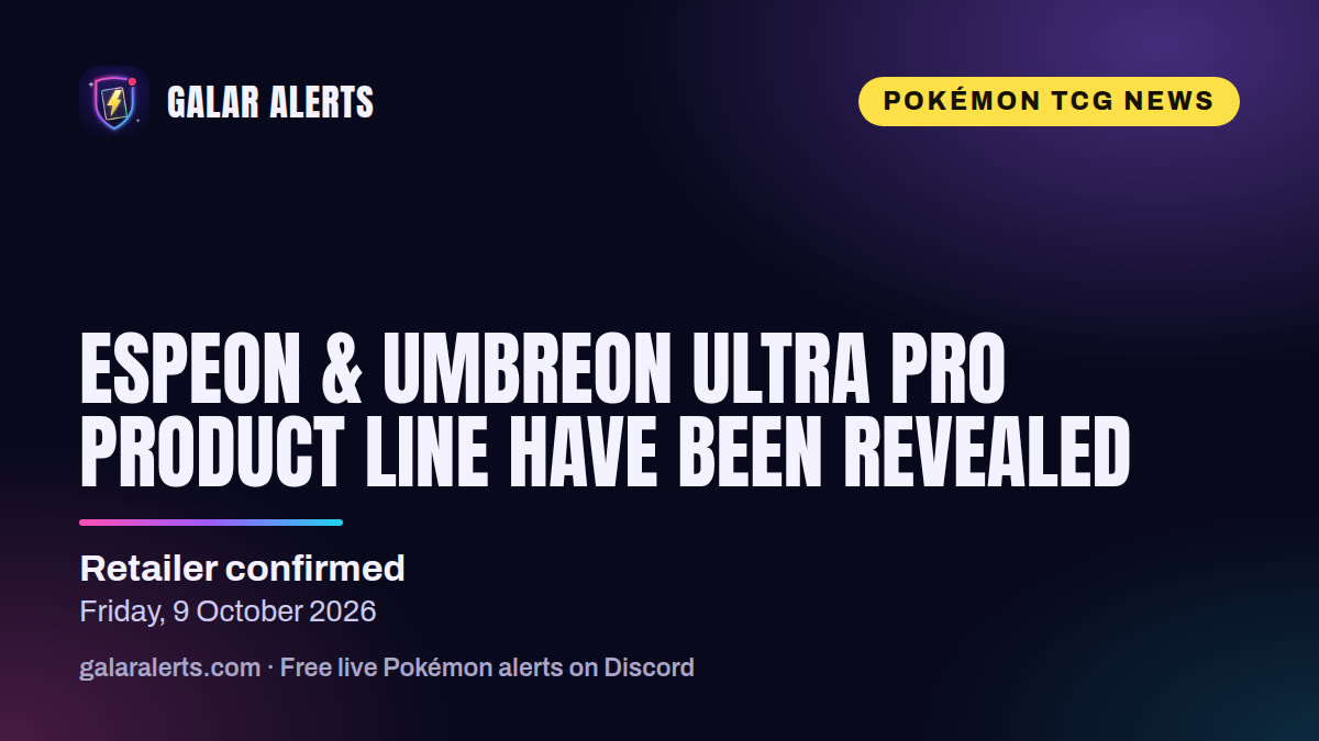 Espeon & Umbreon Ultra Pro product Line have been revealed