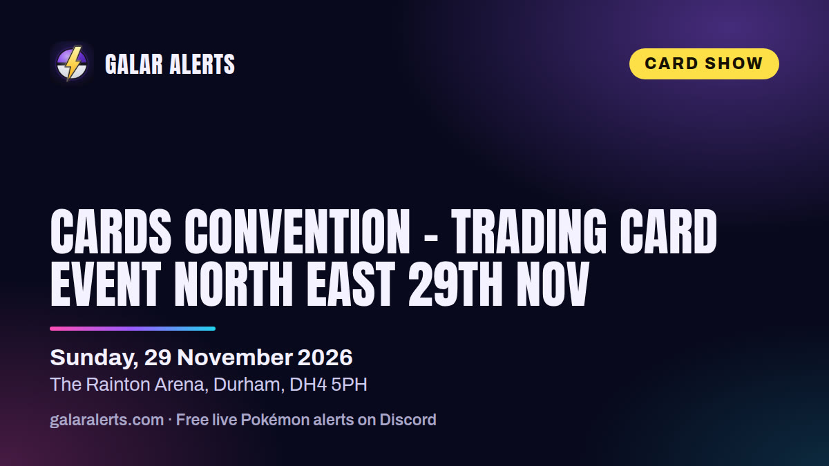 Cards Convention - Trading Card Event North East 29th NOV