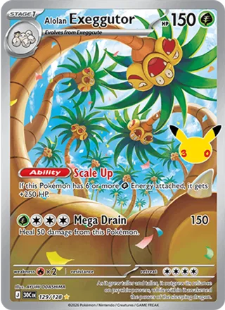 Alolan Exeggutor 129/128, illustration rare