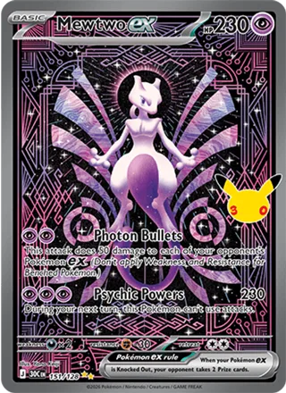 Mewtwo ex 151/128, special illustration rare