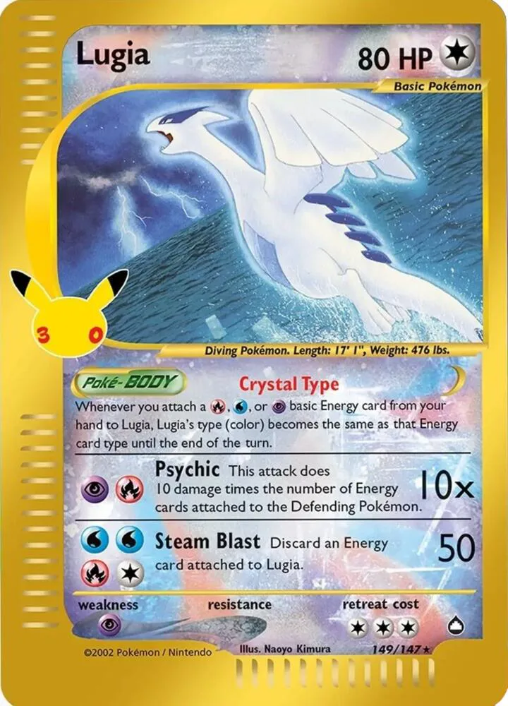 Classic Collection Lugia (Classic Collection), 30th Celebration Pokémon card