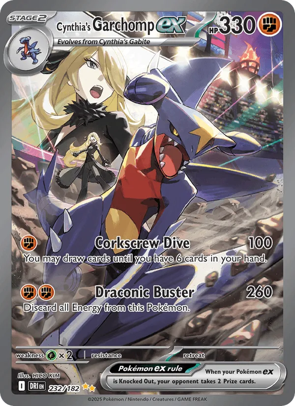 Cynthia's Garchomp ex (Special Illustration Rare), Destined Rivals Pokémon card