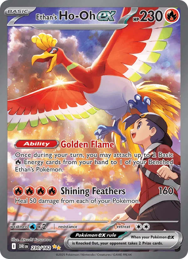 Ethan's Ho-Oh ex (Special Illustration Rare), Destined Rivals Pokémon card