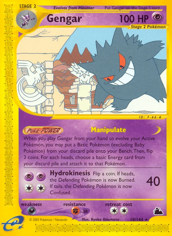 Skyridge Gengar Pokémon card: a Pristine 10 copy also sold at the same Goldin auction, for $268,400 (the card's artwork, not the graded copy)