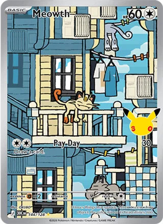 Meowth 144/128, illustration rare