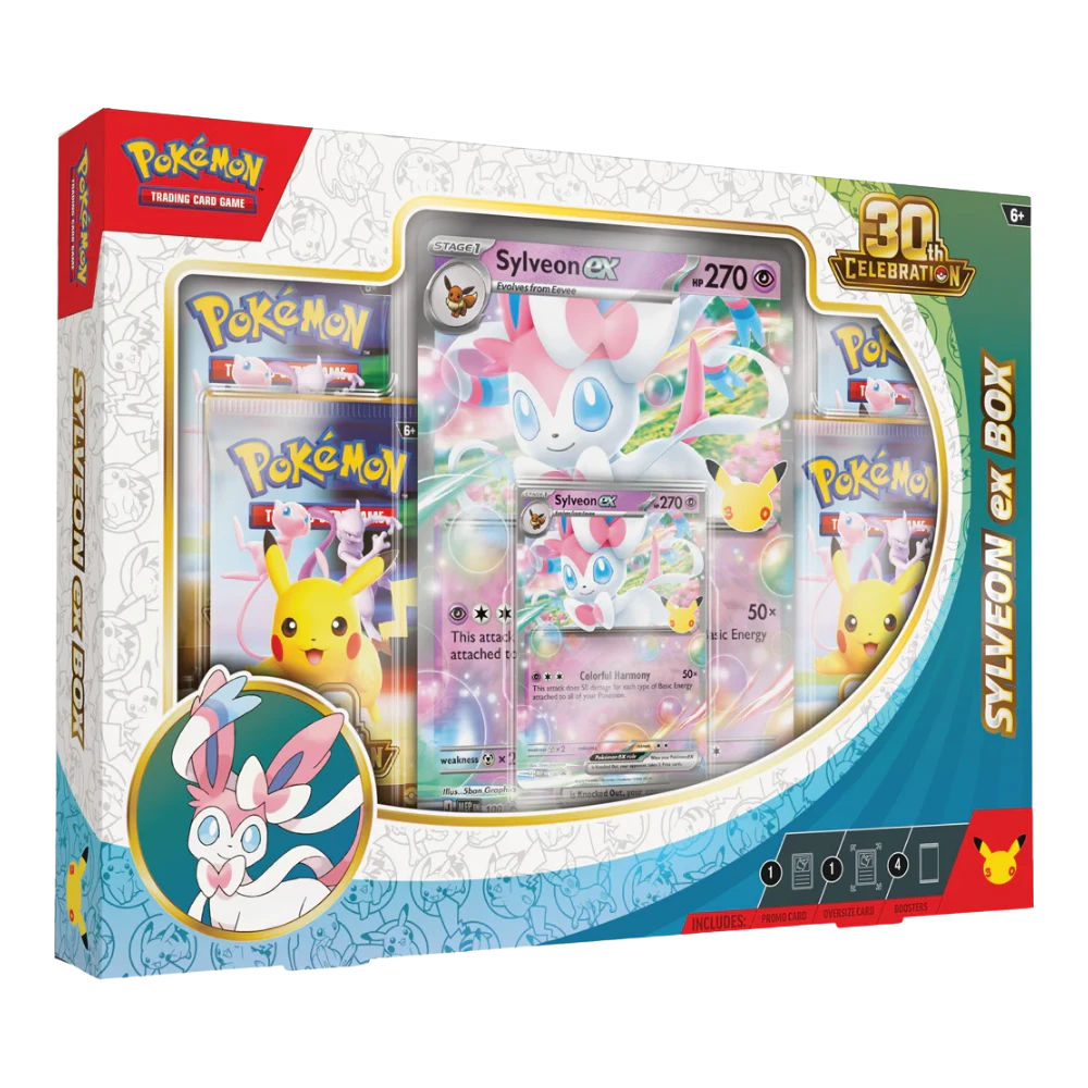 Pokémon 30th Celebration Sylveon ex Box (official product image)