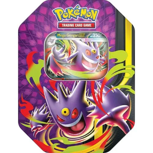 The Mega Moonlit Tin: Mega Gengar ex (official product image)