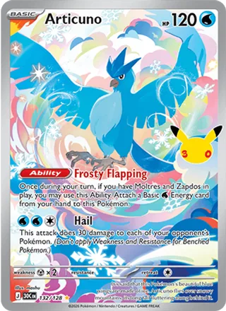 Articuno 132/128, illustration rare