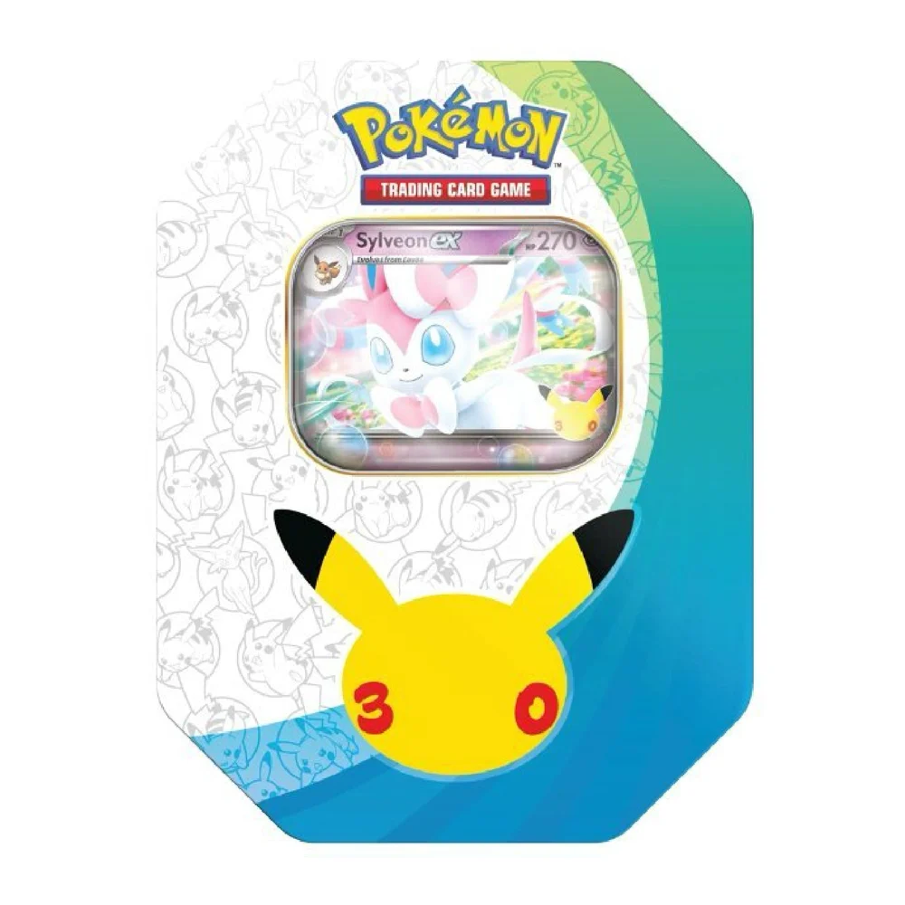 30th Celebration Sylveon ex Tin (official product image)