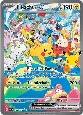Pikachu ex 149/128, special illustration rare