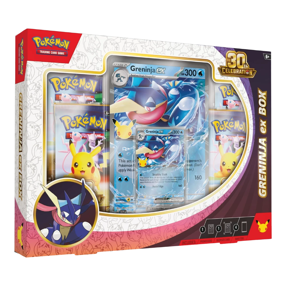 Pokémon 30th Celebration Greninja ex Box (official product image)