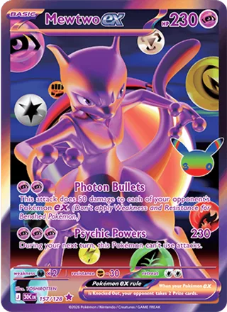 Mewtwo ex 157/128, futuristic rare