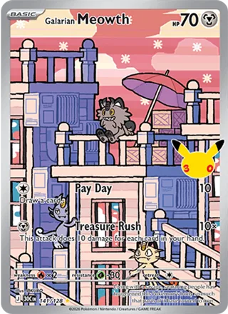 Galarian Meowth 141/128, illustration rare